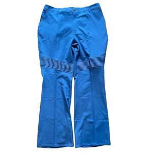 Rant Ceil Blue Medical Scrub Pants with Moto design. Size Medium